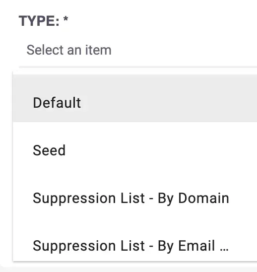suitecrm target list types