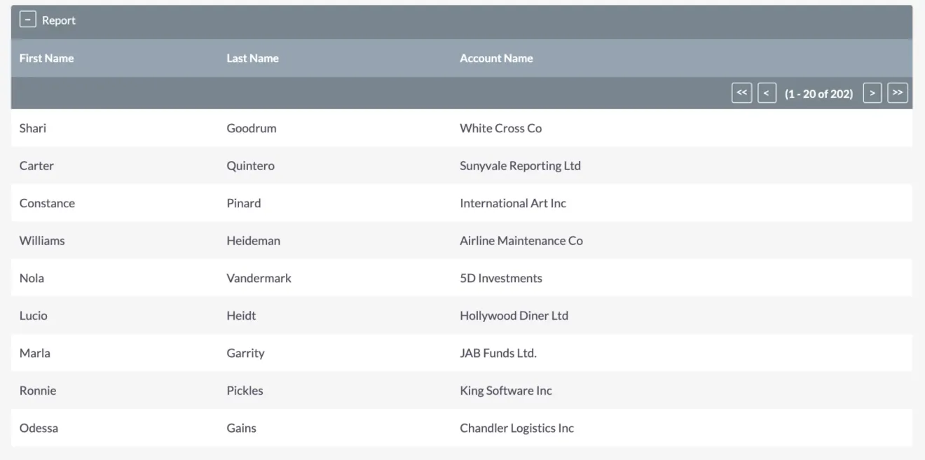 SuiteCRM Report