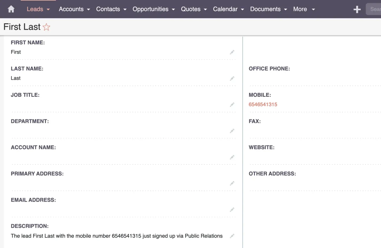 SuiteCRM Workflow with Calculated Fields test and deploy