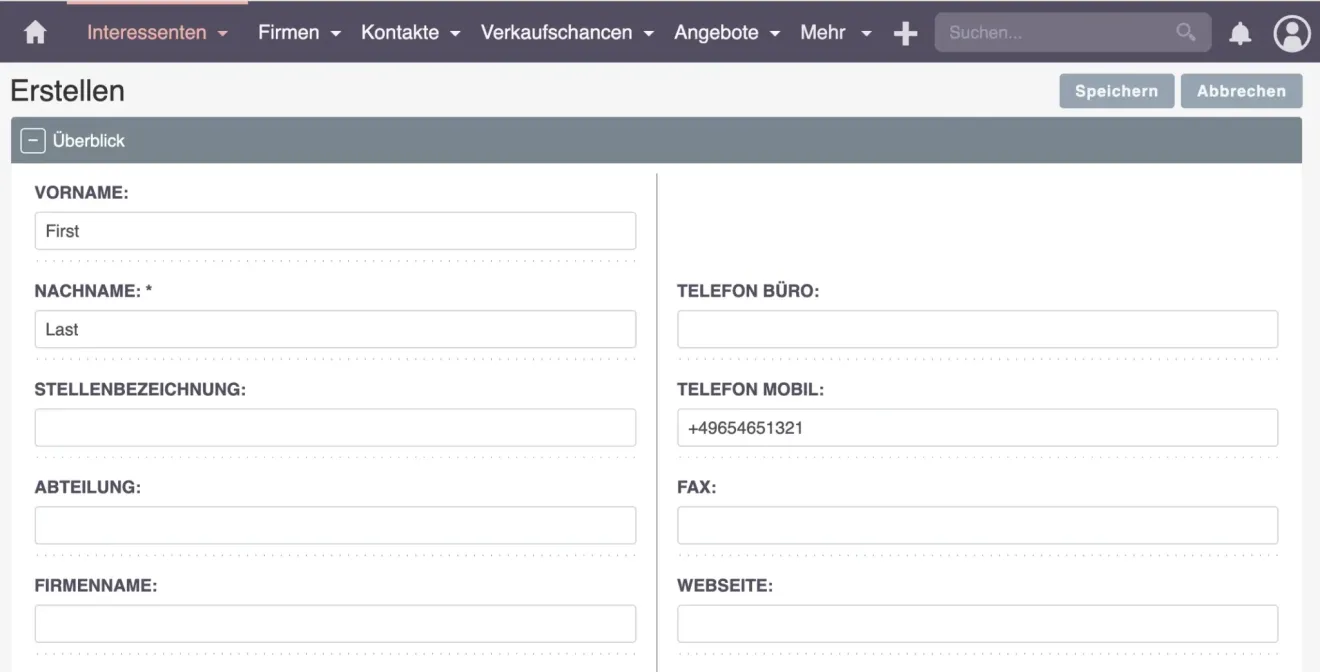 testen und bereitstellen ihres suitecrm arbeitsablaufs